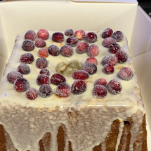 MeeMaw's Mile High Orange Cranberry Pound Cake