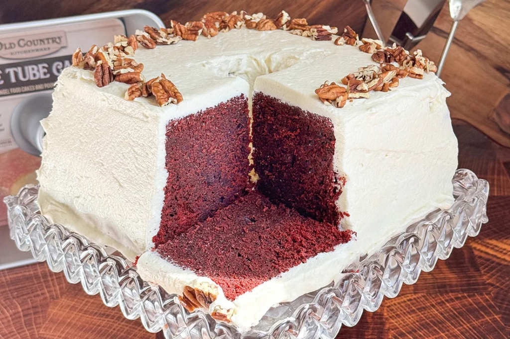 MeeMaw's Mile High Red Velvet Pound Cake