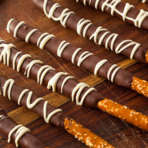 Chocolate Dipped Pretzel Rods